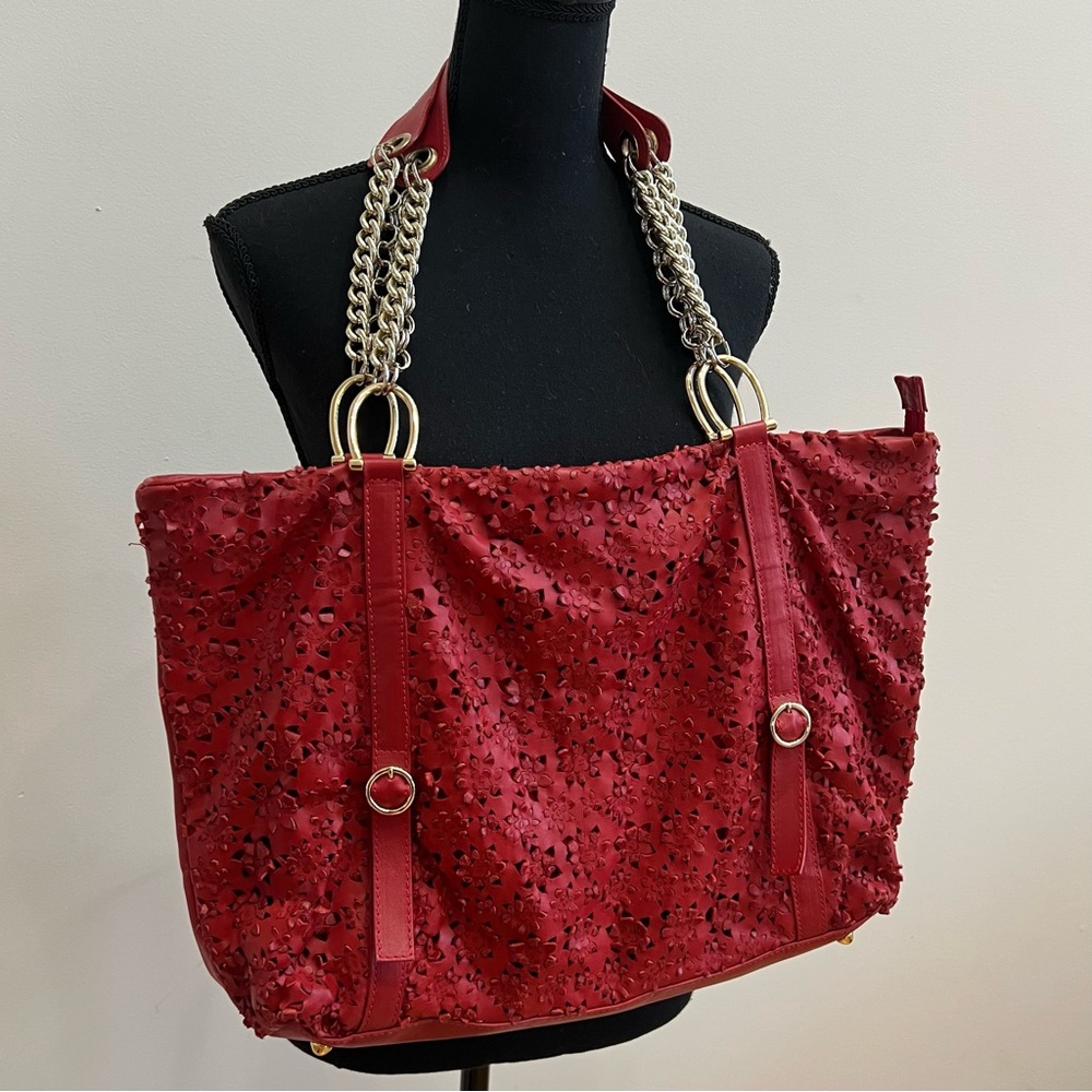MARCO BUGGIANI Red Flower Purse